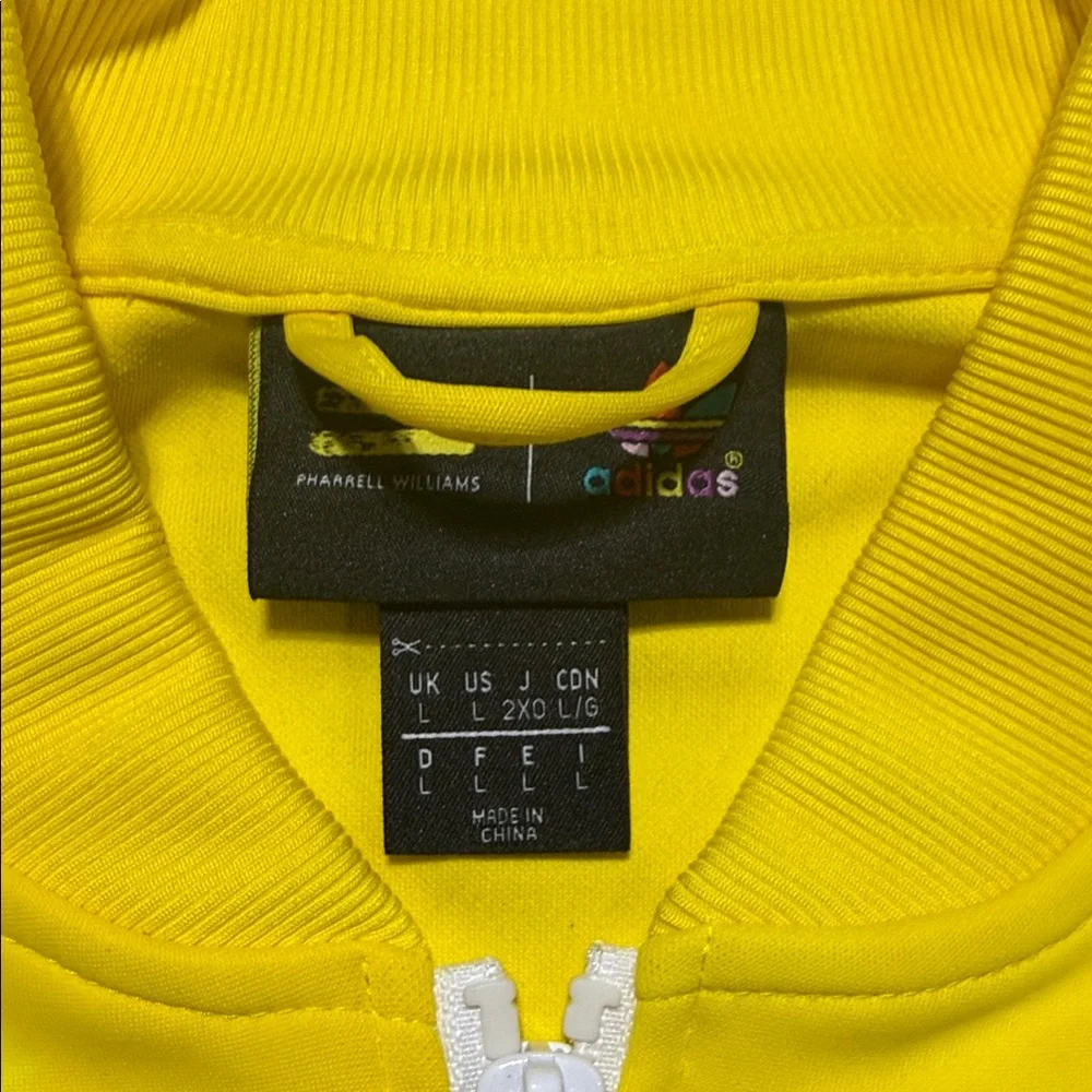 adidas Yellow Track Jacket with White Stripes